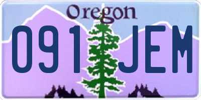 OR license plate 091JEM