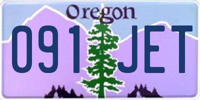 OR license plate 091JET