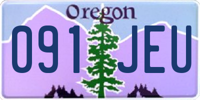 OR license plate 091JEU