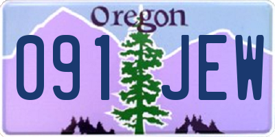 OR license plate 091JEW