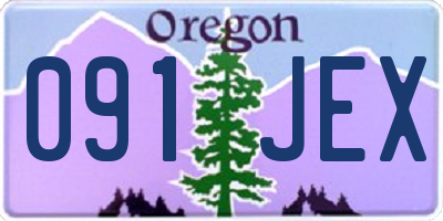 OR license plate 091JEX