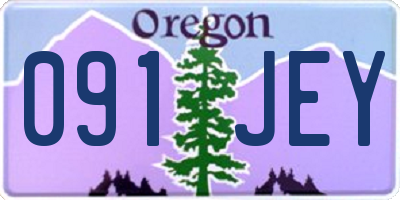 OR license plate 091JEY
