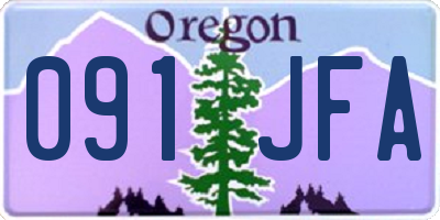 OR license plate 091JFA