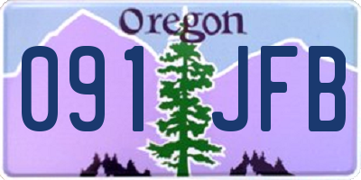 OR license plate 091JFB