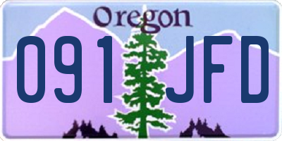 OR license plate 091JFD