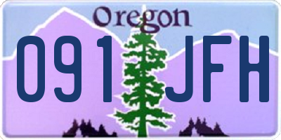 OR license plate 091JFH