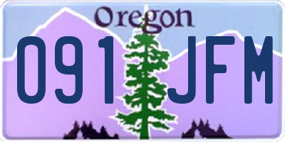 OR license plate 091JFM