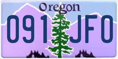 OR license plate 091JFO