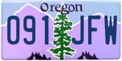 OR license plate 091JFW