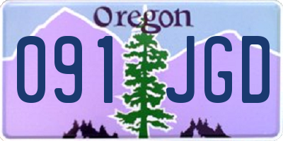 OR license plate 091JGD