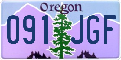 OR license plate 091JGF