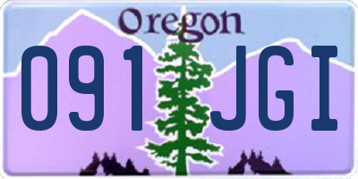 OR license plate 091JGI