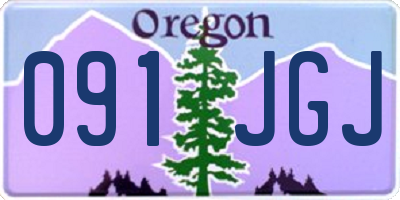 OR license plate 091JGJ