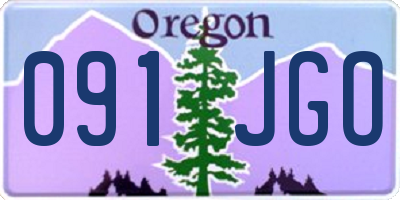 OR license plate 091JGO