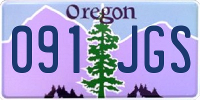 OR license plate 091JGS