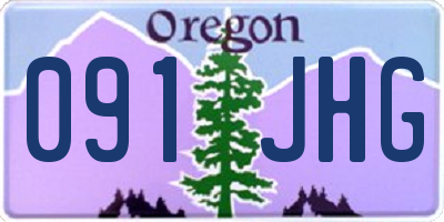 OR license plate 091JHG