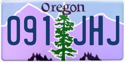 OR license plate 091JHJ