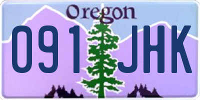 OR license plate 091JHK