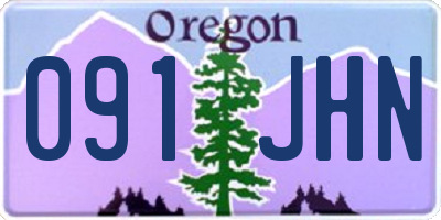 OR license plate 091JHN