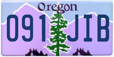 OR license plate 091JIB
