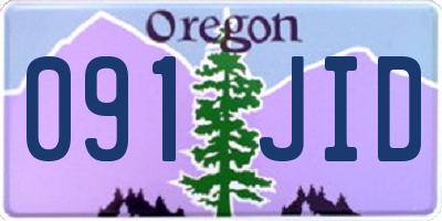OR license plate 091JID