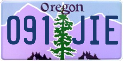 OR license plate 091JIE