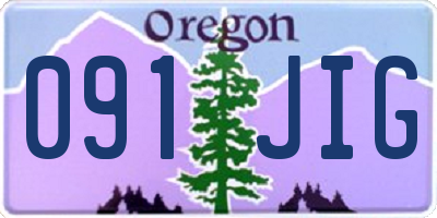 OR license plate 091JIG