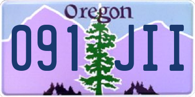 OR license plate 091JII
