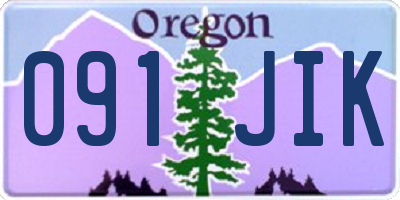 OR license plate 091JIK