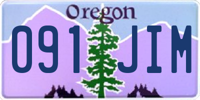 OR license plate 091JIM