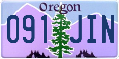 OR license plate 091JIN