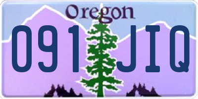 OR license plate 091JIQ