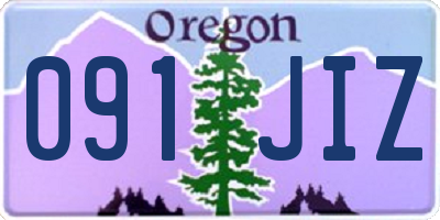 OR license plate 091JIZ