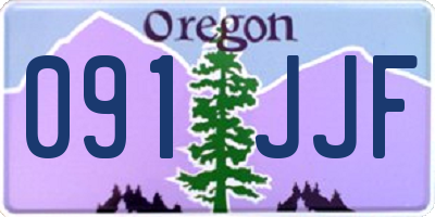 OR license plate 091JJF
