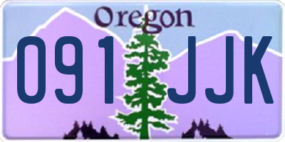 OR license plate 091JJK