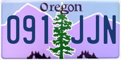 OR license plate 091JJN