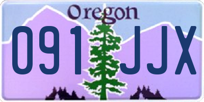 OR license plate 091JJX