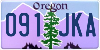 OR license plate 091JKA