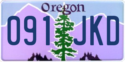 OR license plate 091JKD