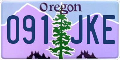 OR license plate 091JKE