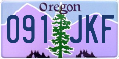 OR license plate 091JKF