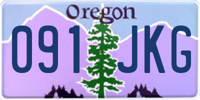 OR license plate 091JKG