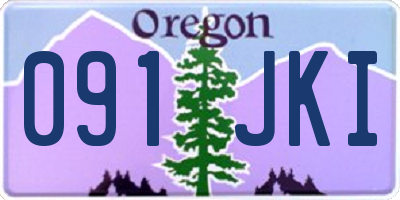 OR license plate 091JKI