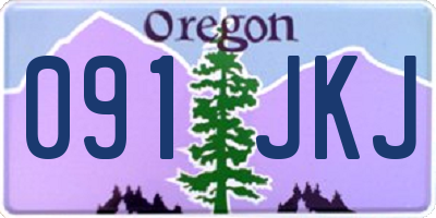 OR license plate 091JKJ