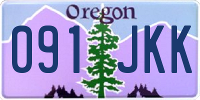 OR license plate 091JKK