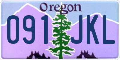 OR license plate 091JKL