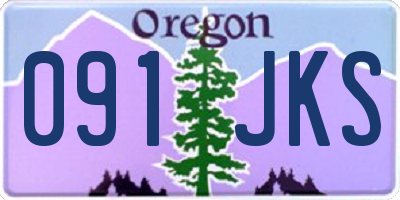 OR license plate 091JKS
