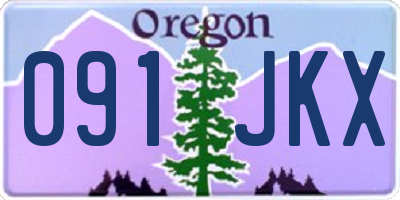 OR license plate 091JKX