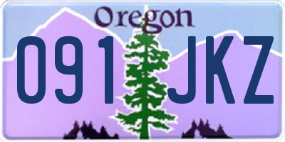 OR license plate 091JKZ