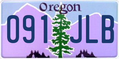 OR license plate 091JLB